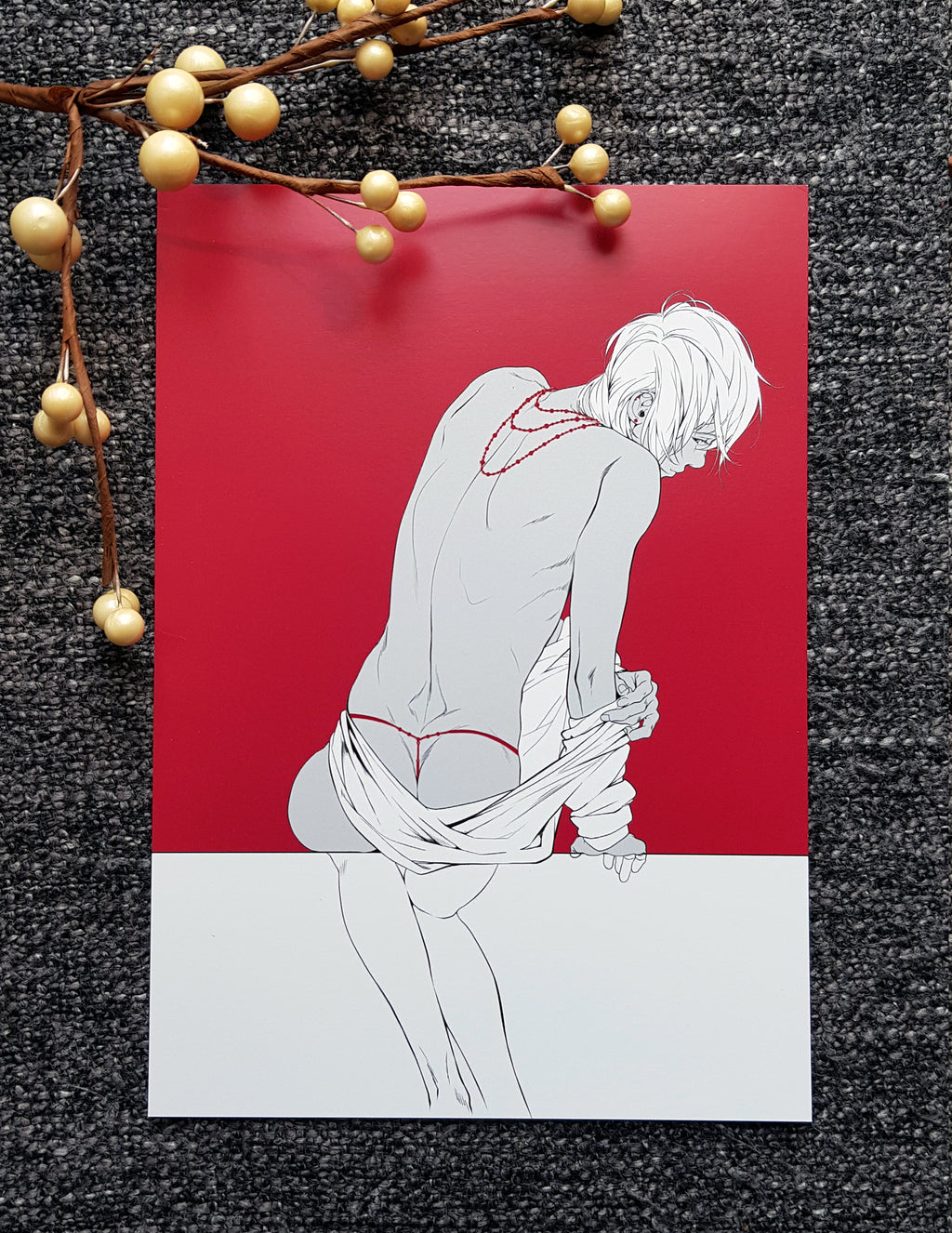 PRINT KINK22 - show me your best part (partial relief varnish) - EDIllustration