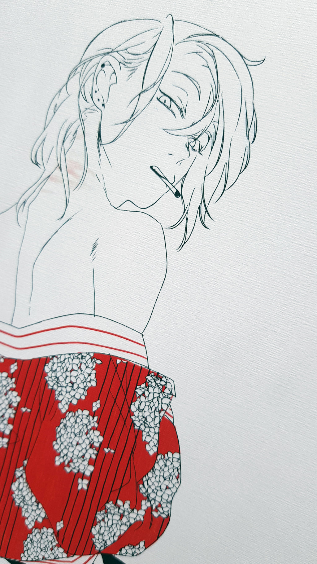 PRINT Sunao Red Jacket - EDIllustration