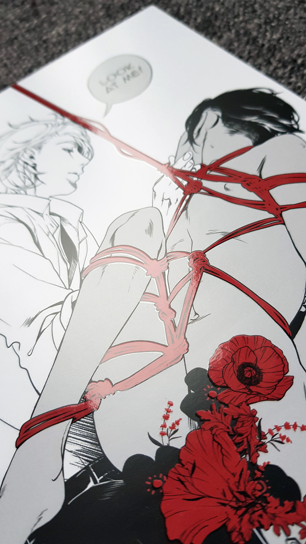 PRINT KINK20 - shibari (flower edition, partial varnish) - EDIllustration