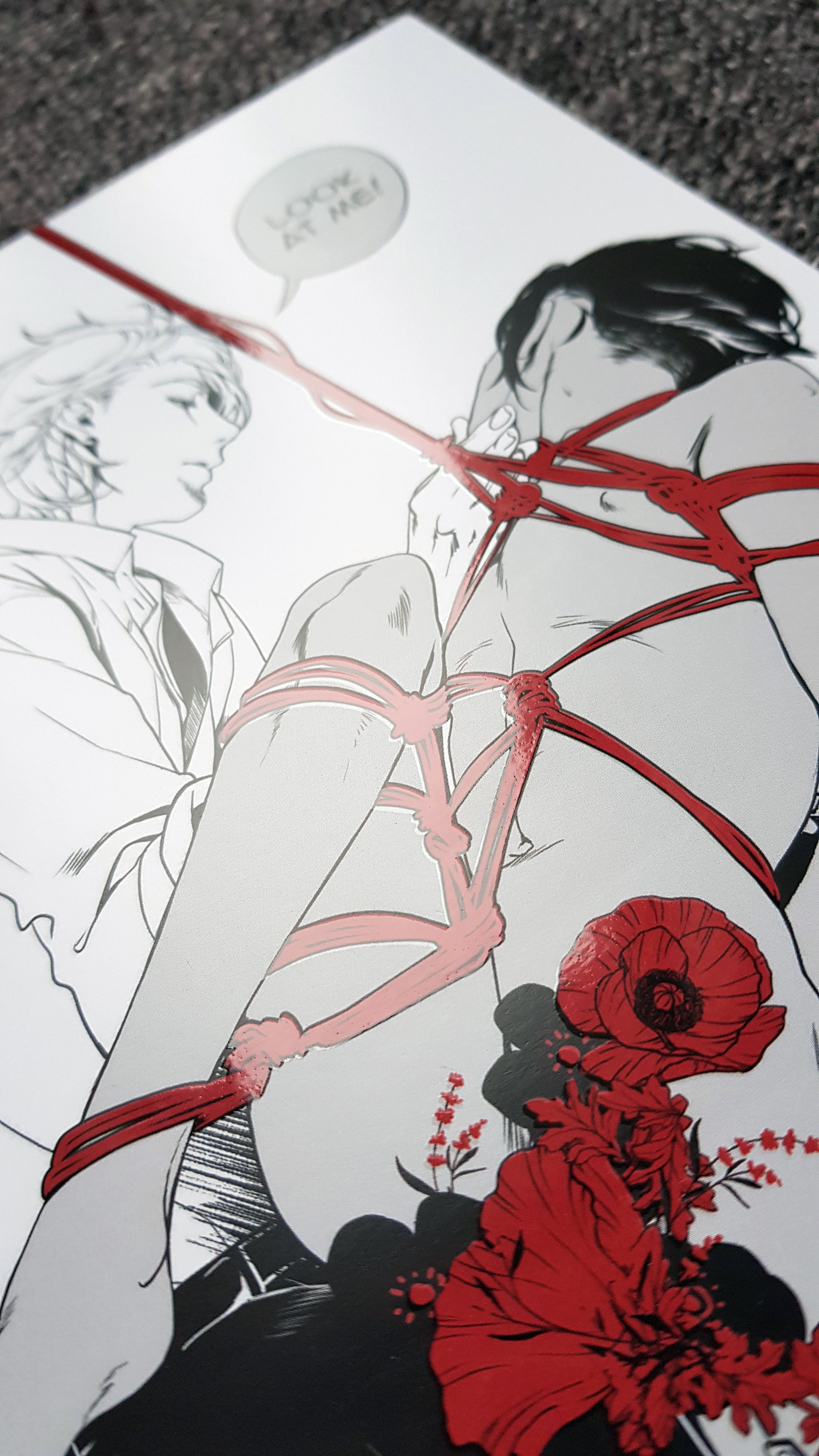 PRINT KINK20 - shibari (flower edition, partial varnish) - EDIllustration