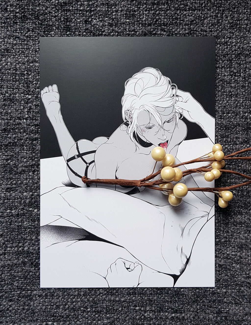 PRINT KINK21 - Piercing (partial varnish) [NSFW] - EDIllustration