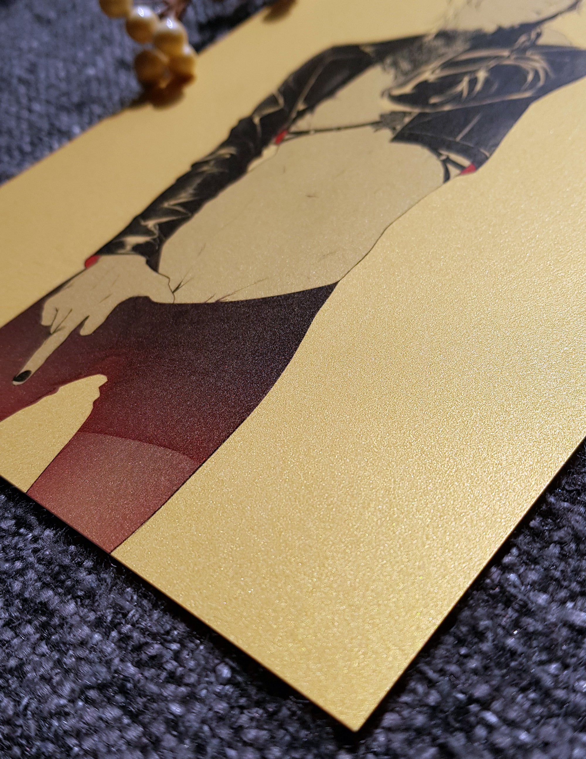 PRINT KINK21 - tights (goldpaper) gold/black - EDIllustration