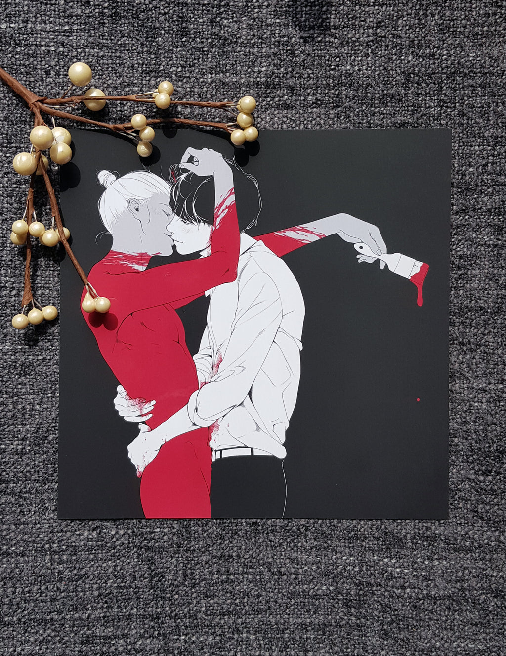 PRINT KINK21 - Paint (partial relief varnish + softfeel) - EDIllustration