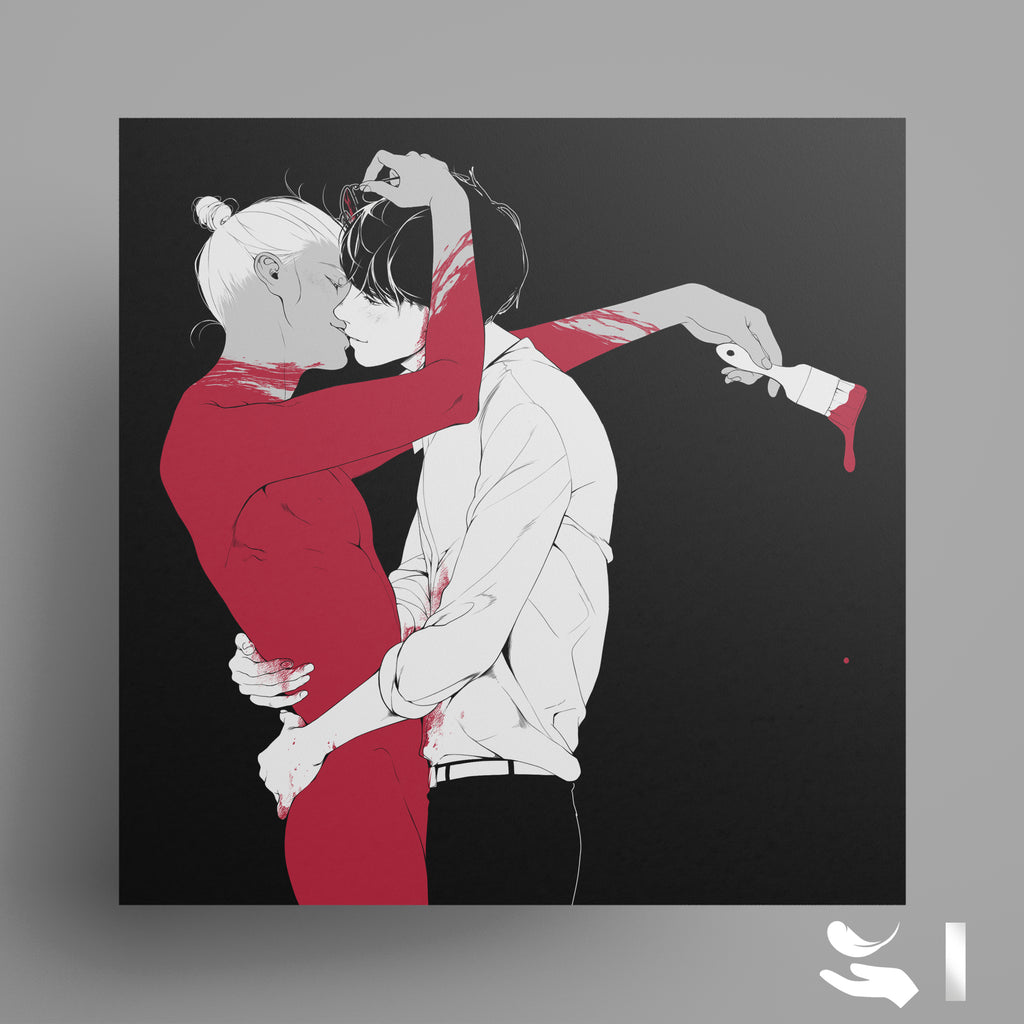 PRINT KINK21 - Paint (partial relief varnish + softfeel) - EDIllustration