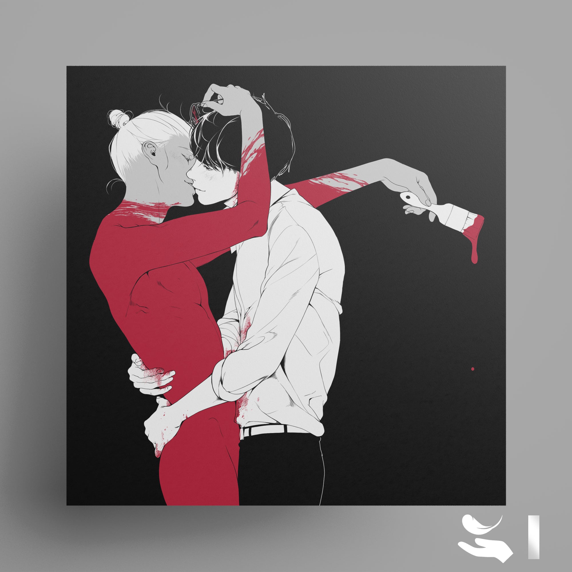 PRINT KINK21 - Paint (partial relief varnish + softfeel) - EDIllustration