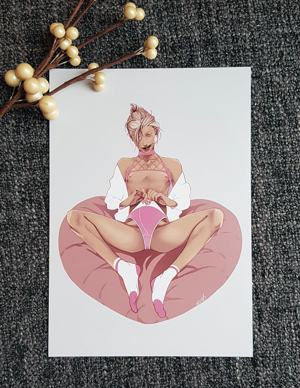 PRINT Valentine Sunao (partial relief varnish) - EDIllustration